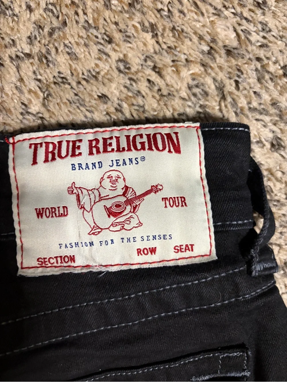 True Religion Ricky Flap Jeans Men’s W34 Black Horseshoe